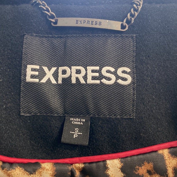 Express black pea coat size S/P - Picture 6 of 6